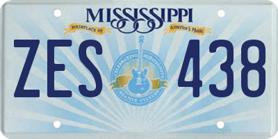 MS license plate ZES438