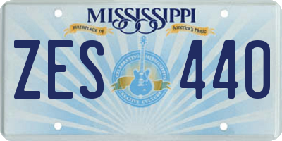 MS license plate ZES440