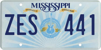 MS license plate ZES441