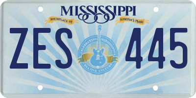 MS license plate ZES445