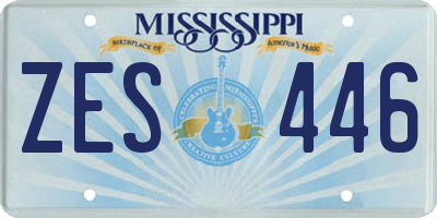 MS license plate ZES446