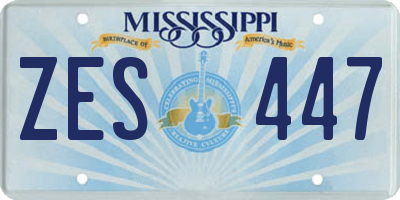 MS license plate ZES447