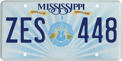 MS license plate ZES448
