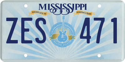 MS license plate ZES471