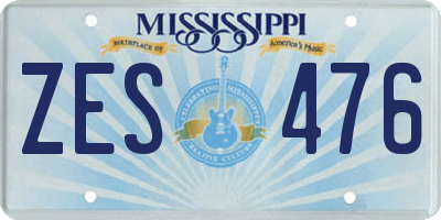 MS license plate ZES476