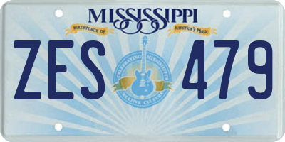 MS license plate ZES479