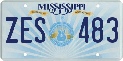 MS license plate ZES483