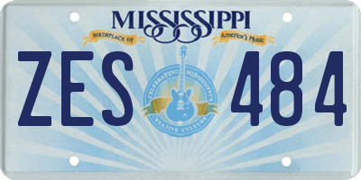 MS license plate ZES484