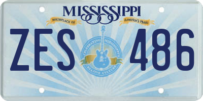 MS license plate ZES486