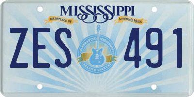 MS license plate ZES491