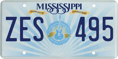MS license plate ZES495