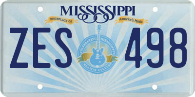 MS license plate ZES498