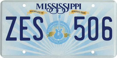 MS license plate ZES506