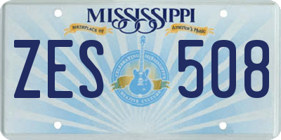MS license plate ZES508