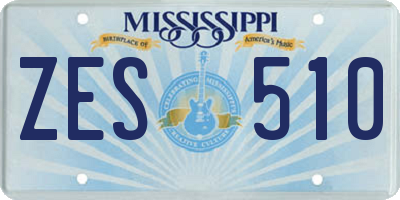 MS license plate ZES510