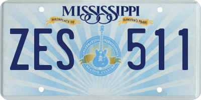MS license plate ZES511