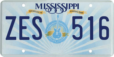 MS license plate ZES516