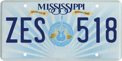 MS license plate ZES518