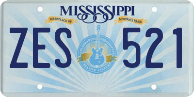 MS license plate ZES521