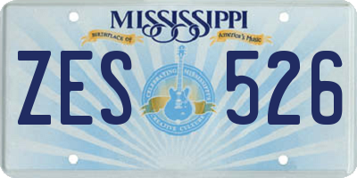 MS license plate ZES526
