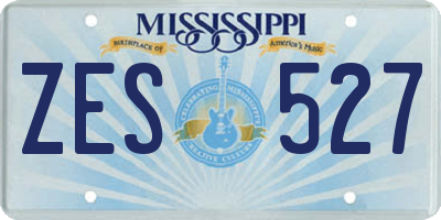 MS license plate ZES527