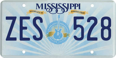 MS license plate ZES528