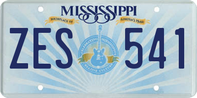 MS license plate ZES541