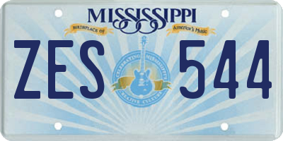 MS license plate ZES544