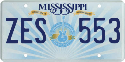 MS license plate ZES553