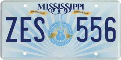 MS license plate ZES556