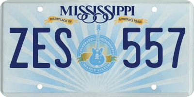MS license plate ZES557