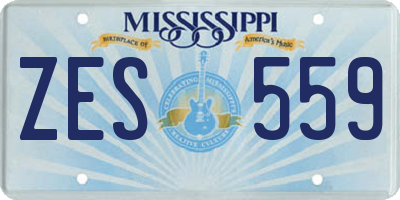 MS license plate ZES559