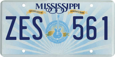 MS license plate ZES561