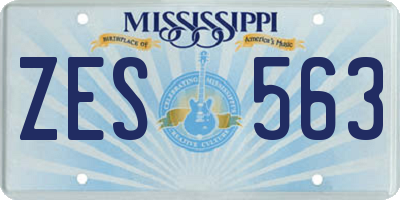 MS license plate ZES563