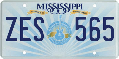 MS license plate ZES565