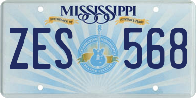 MS license plate ZES568