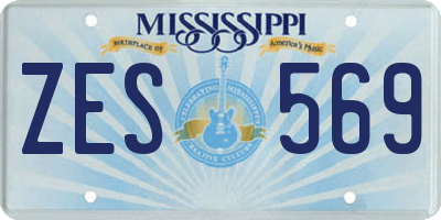 MS license plate ZES569
