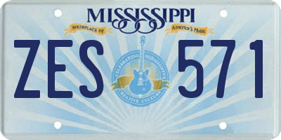 MS license plate ZES571