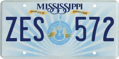 MS license plate ZES572