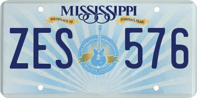 MS license plate ZES576