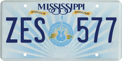 MS license plate ZES577