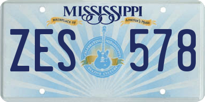 MS license plate ZES578