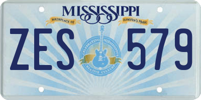 MS license plate ZES579