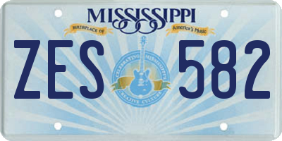 MS license plate ZES582