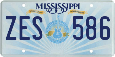 MS license plate ZES586