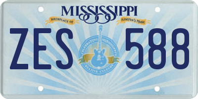 MS license plate ZES588