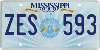 MS license plate ZES593
