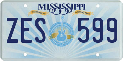 MS license plate ZES599