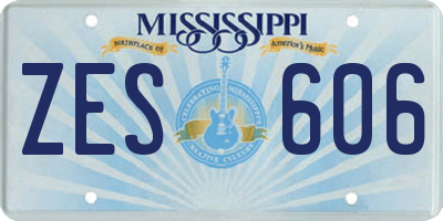 MS license plate ZES606