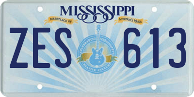 MS license plate ZES613